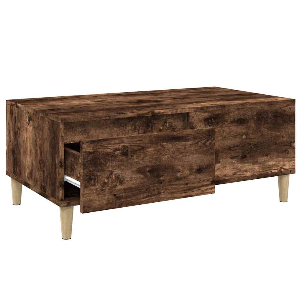 Coffee Table Smoked Oak 90x50x36,5 cm Engineered Wood