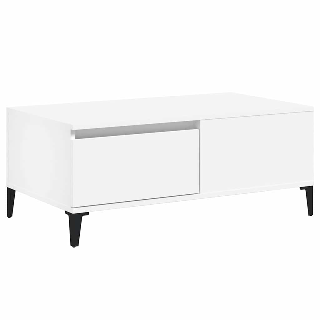 Coffee Table White 90x50x36,5 cm Engineered Wood