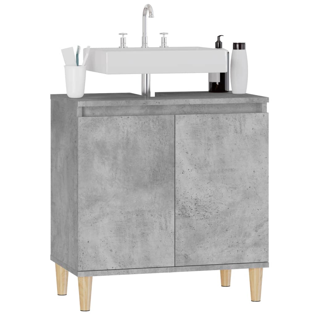 vidaXL Sink Cabinet Concrete Grey 58x33x60 cm Engineered Wood