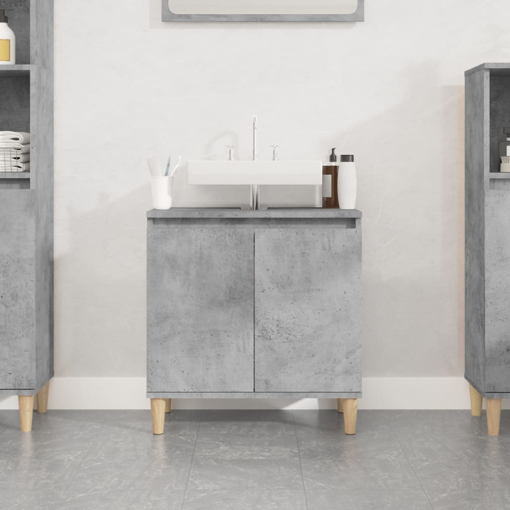 vidaXL Sink Cabinet Concrete Grey 58x33x60 cm Engineered Wood