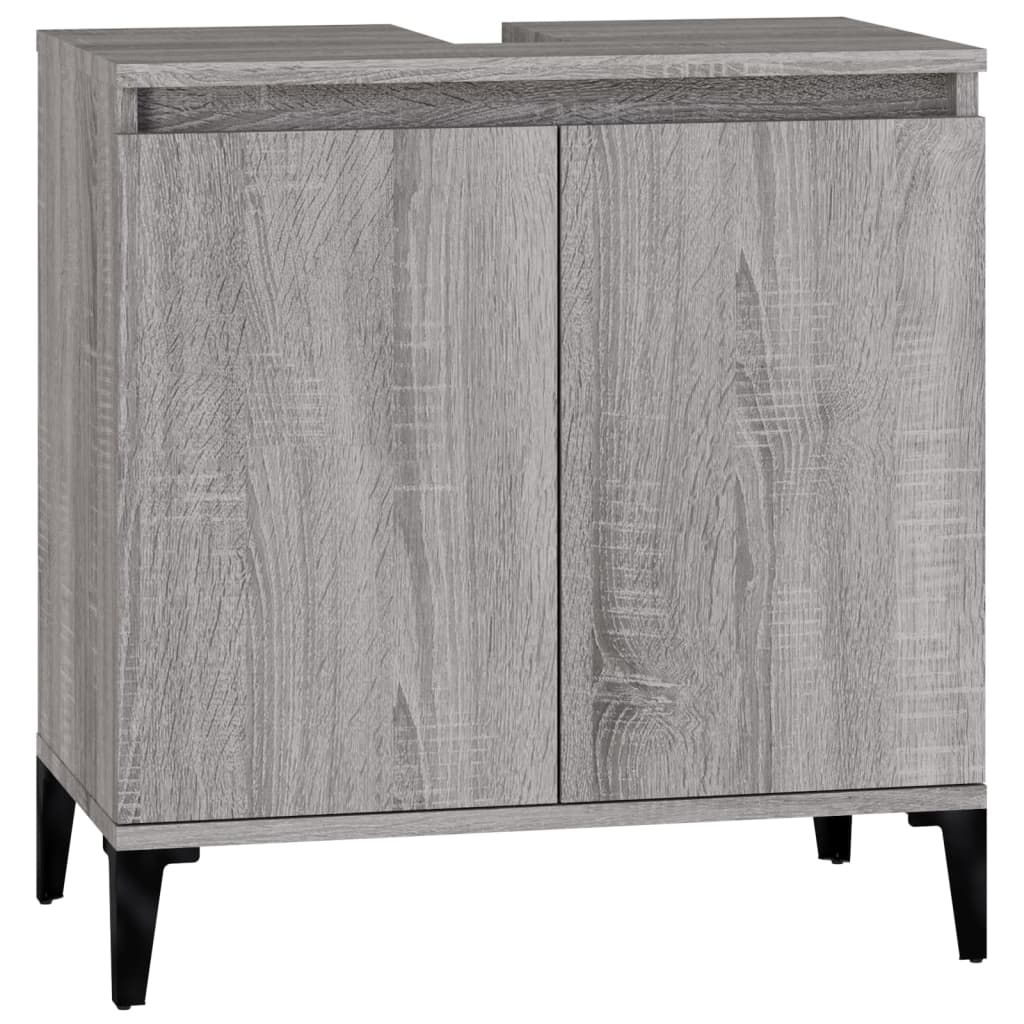 vidaXL Sink Cabinet Grey Sonoma 58x33x60 cm Engineered Wood