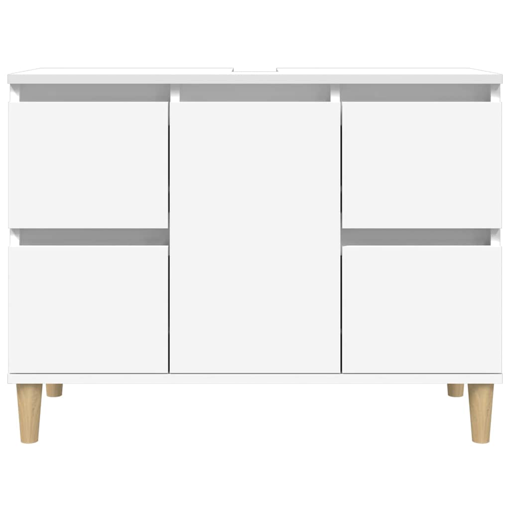 Sink Cabinet White 80x33x60 cm Engineered Wood