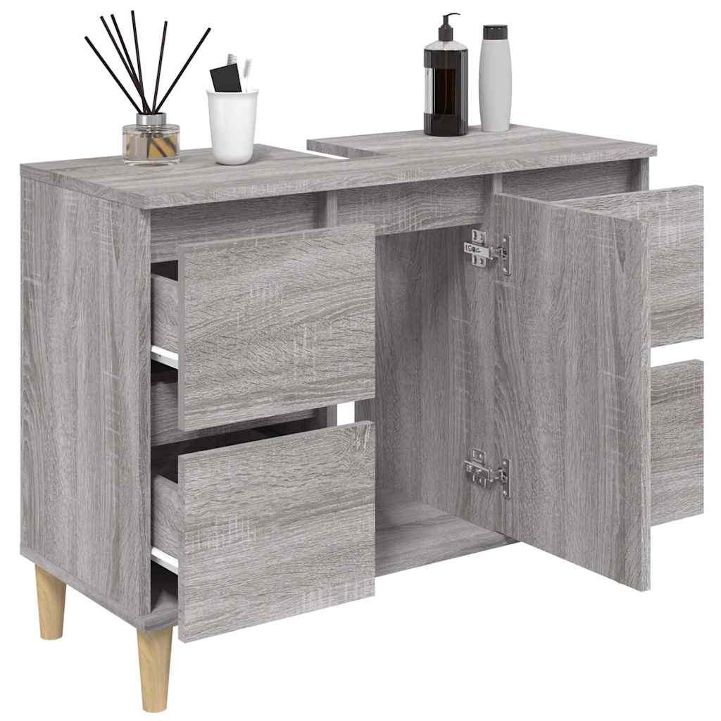 Sink Cabinet Grey Sonoma 80x33x60 cm Engineered Wood