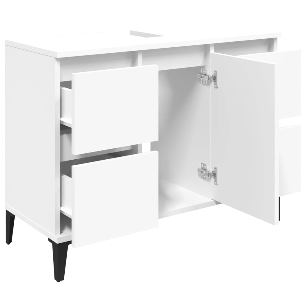 vidaXL Sink Cabinet White 80x33x60 cm Engineered Wood