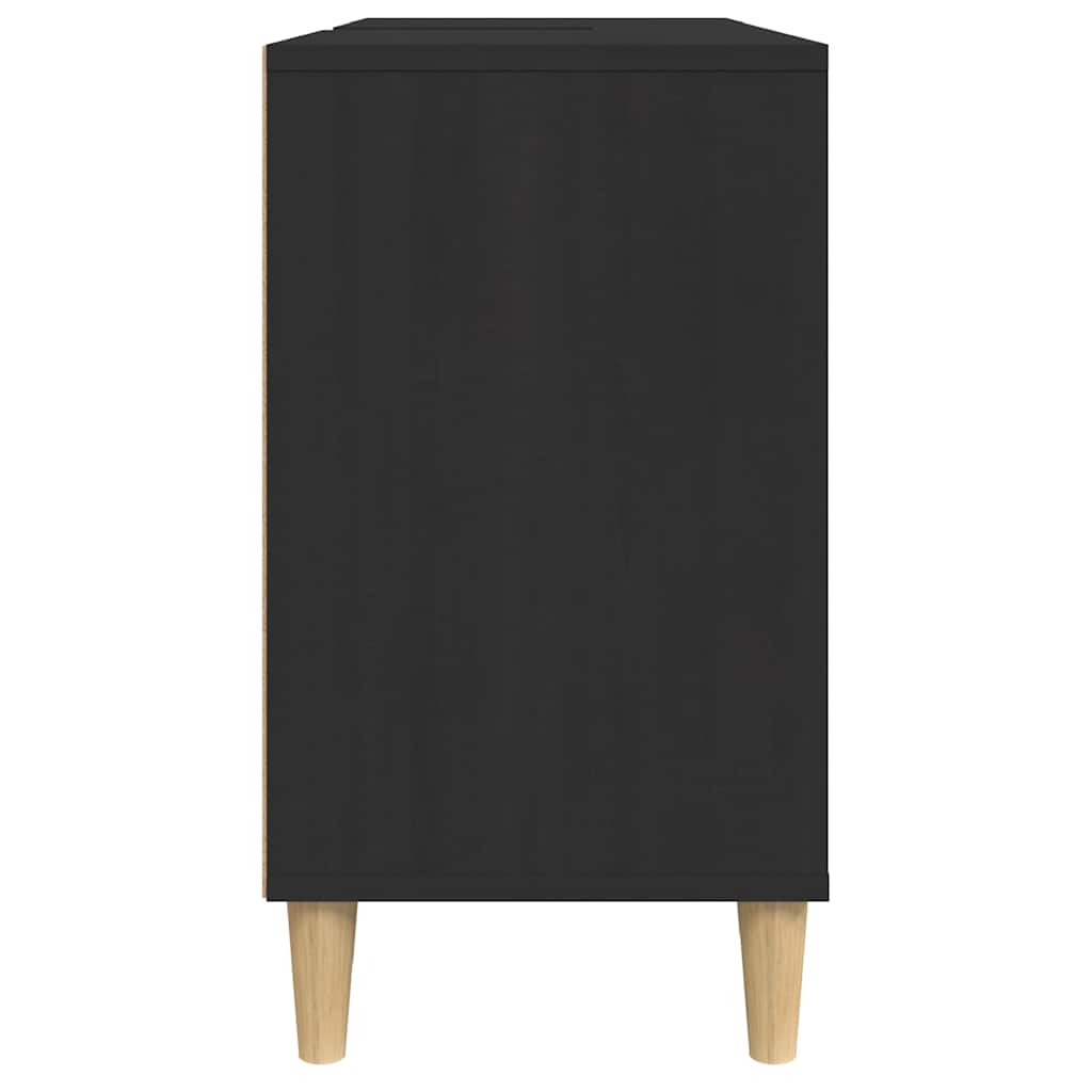 Sink Cabinet Black 80x33x60 cm Engineered Wood