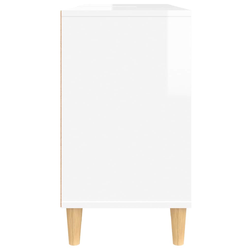Sink Cabinet High Gloss White 80x33x60 cm Engineered Wood