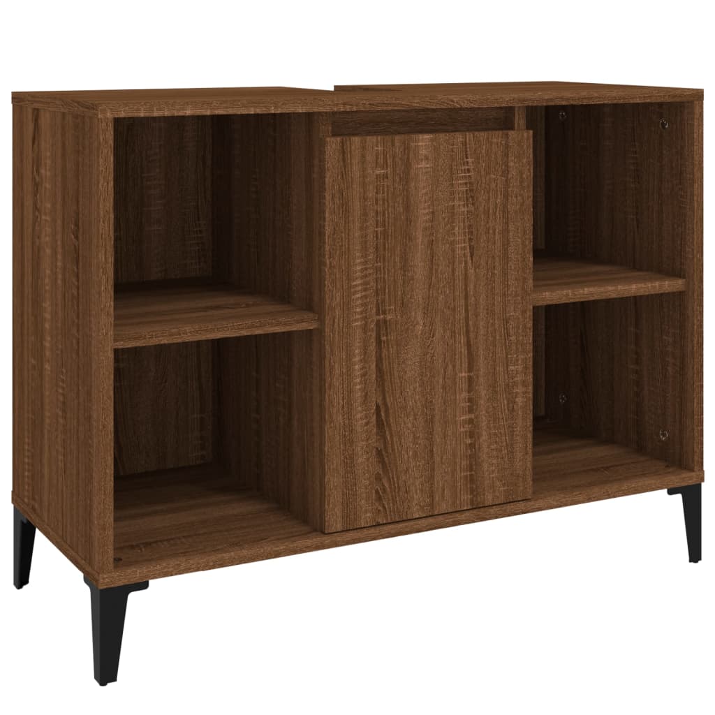 vidaXL Sink Cabinet Brown Oak 80x33x60 cm Engineered Wood