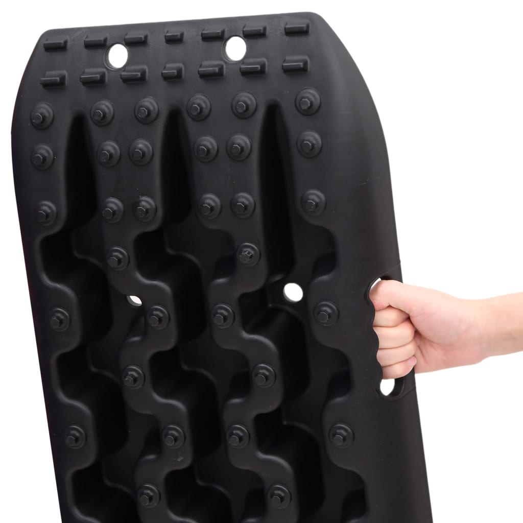 Traction Boards 2 pcs Black 106x30,5x7 cm Nylon