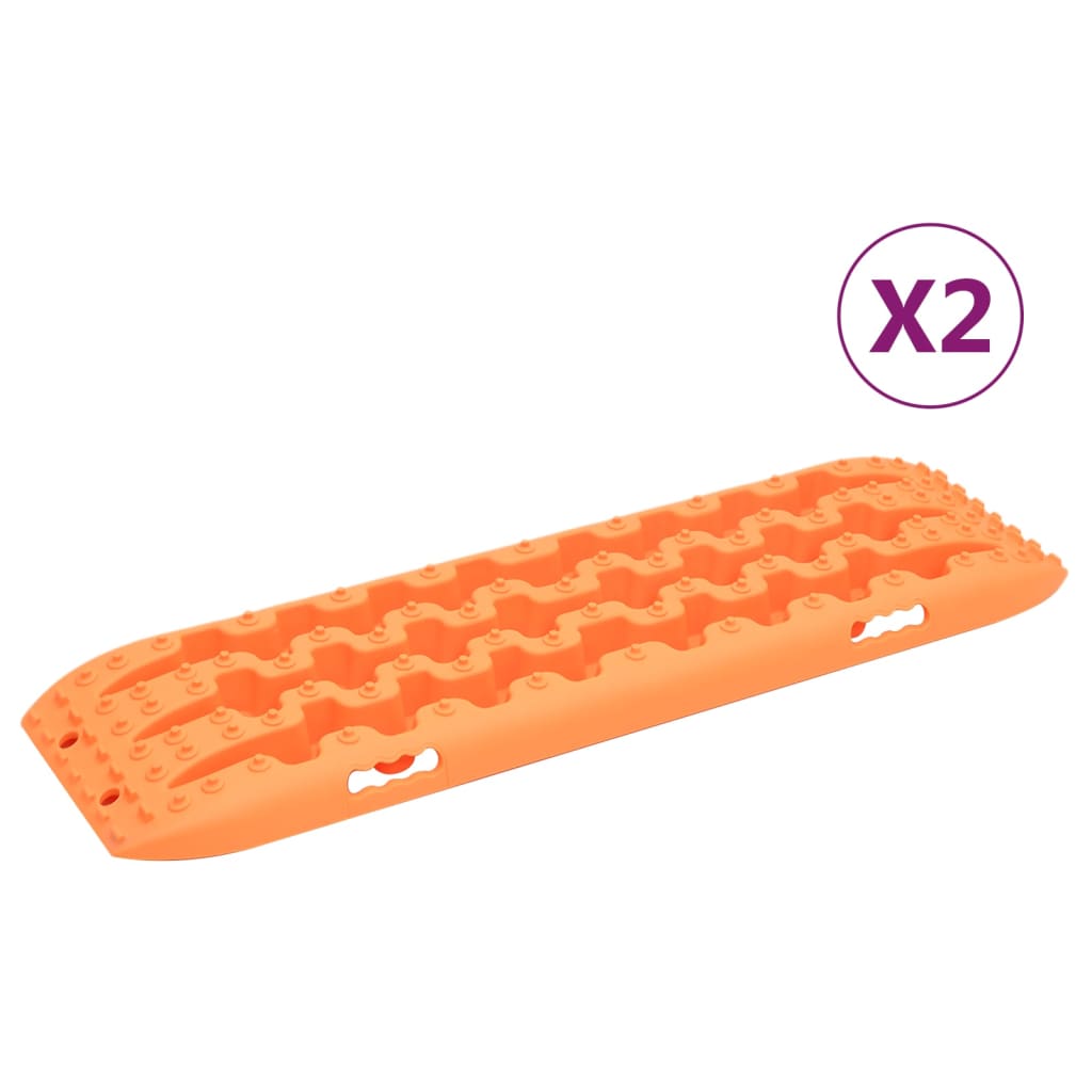 Traction Boards 2 pcs Orange 106x30,5x7 cm Nylon