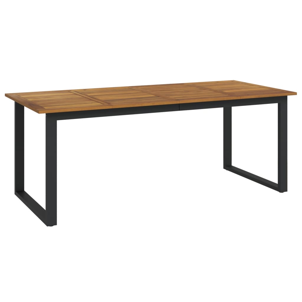 Garden Table | Brown | Solid Acacia wood | 200x90x75 cm | Industrial