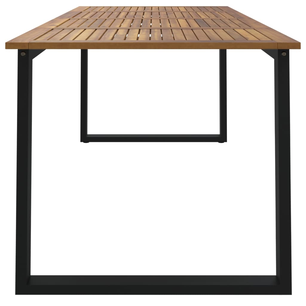 Garden Table | Brown | Solid Acacia wood | 200x90x75 cm | Industrial