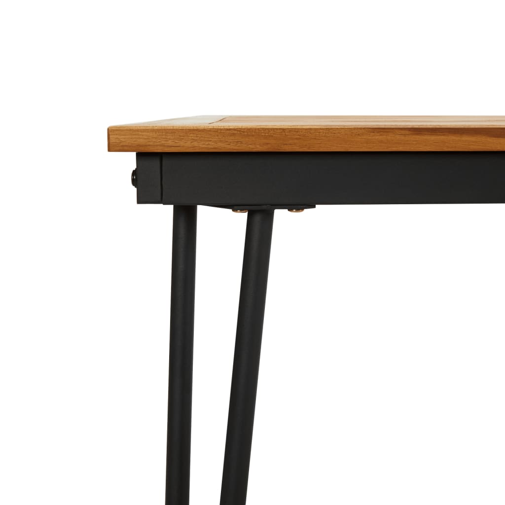 Garden Table with Hairpin Legs 200x90x75 cm Solid Wood Acacia
