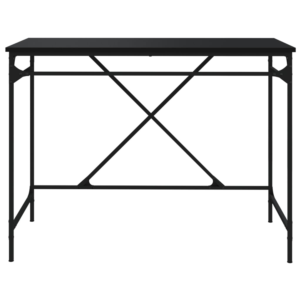 vidaXL Desk Black 100x50x75 cm Engineered Wood and Iron