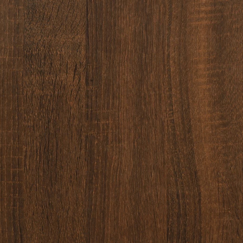 vidaXL Desk Brown Oak 100x50x75 cm Engineered Wood and Iron