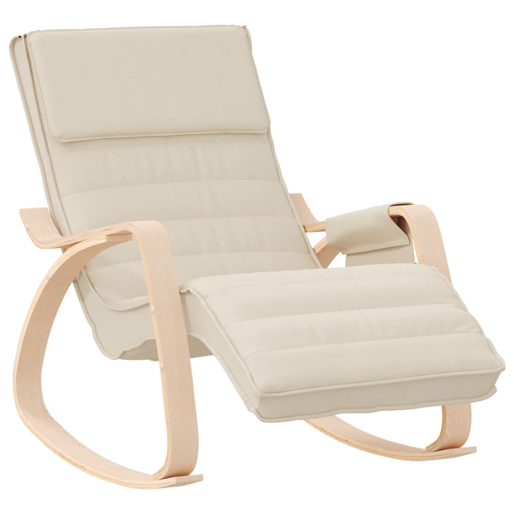 vidaXL Rocking Chair Cream Fabric