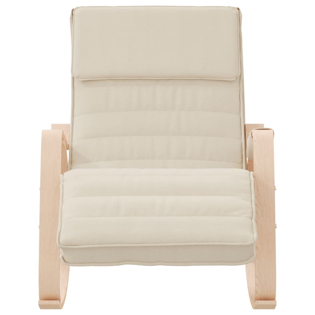 vidaXL Rocking Chair Cream Fabric