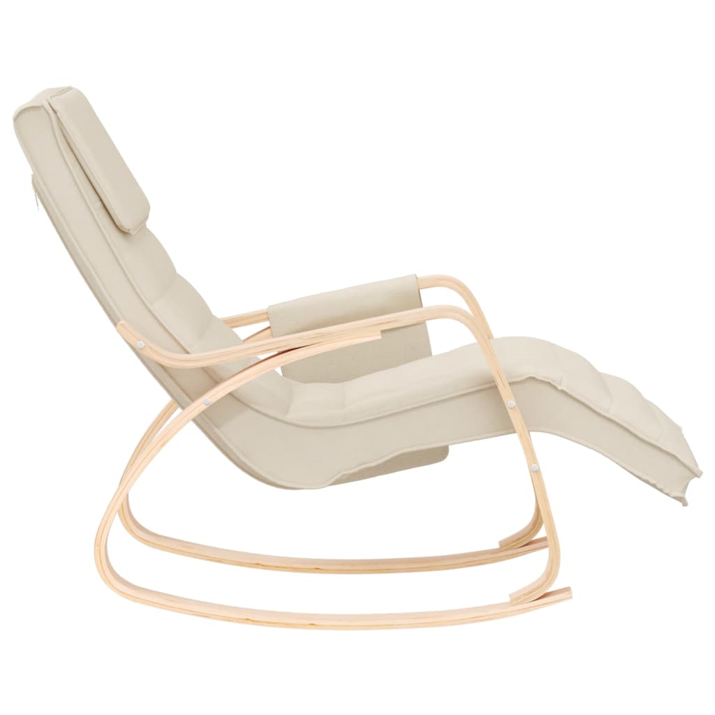 vidaXL Rocking Chair Cream Fabric