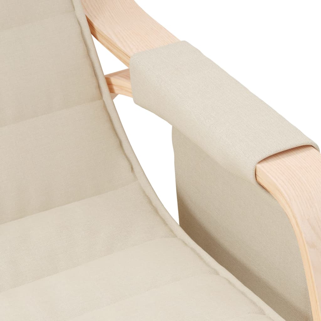 vidaXL Rocking Chair Cream Fabric