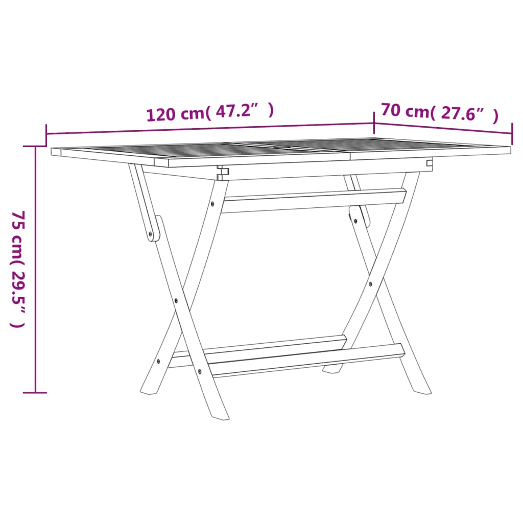 Garden Dining Set | Teak | Solid teak wood | Medium | Foldable