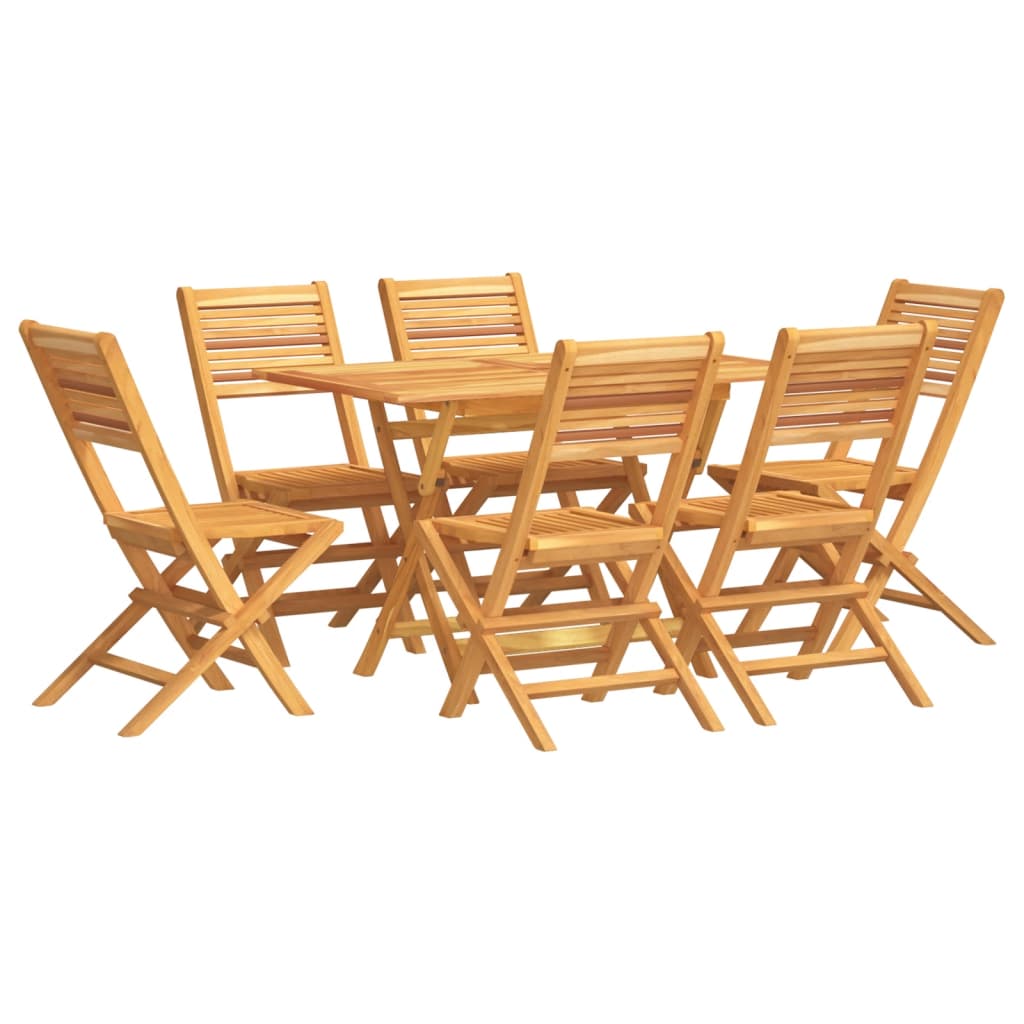 vidaXL 7 Piece Garden Dining Set Solid Wood Teak