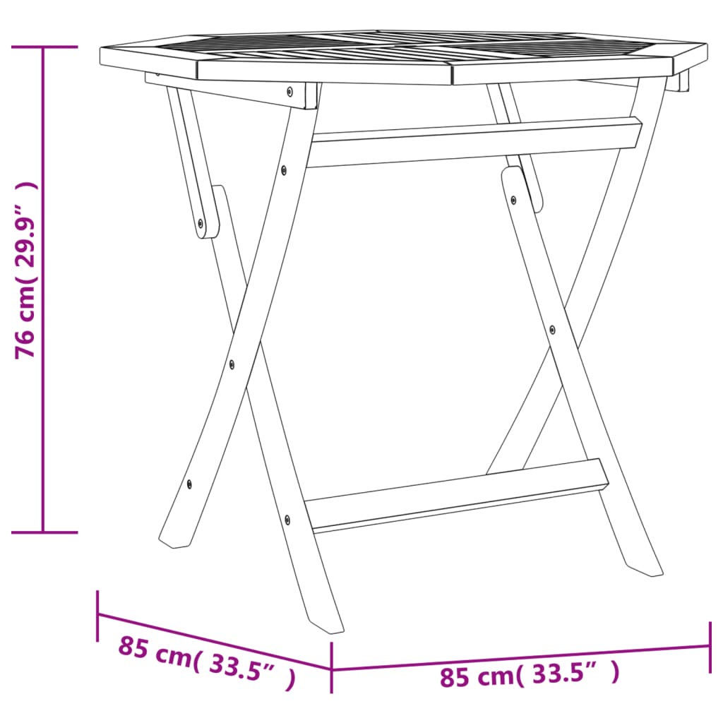 Garden Dining Set | Teak | Solid teak wood | Small | Foldable