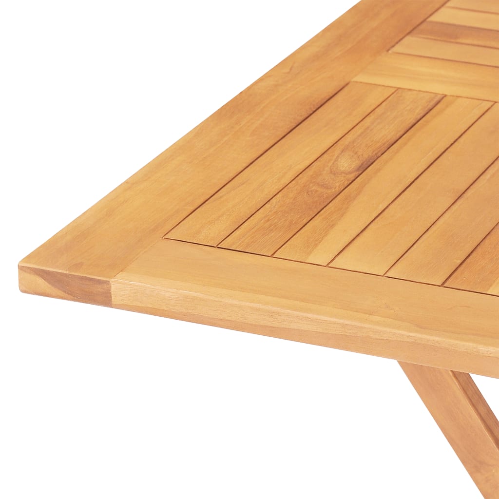 Garden Dining Set | Brown | Solid Teak Wood | 5 Piece Set | Foldable