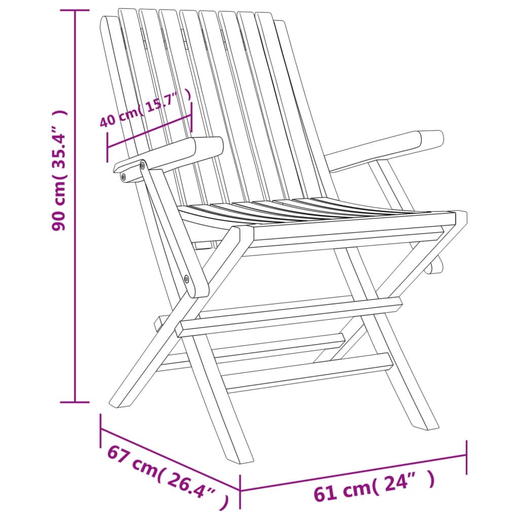 Garden Dining Set | Brown | Solid Teak Wood | 5 Piece Set | Foldable