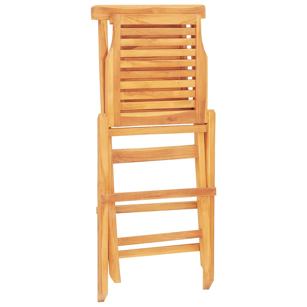 Folding Garden Chair | Set of 8 | Teak | Solid teak wood | Medium