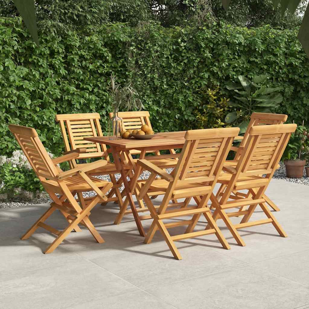 Folding Garden Chair | Set of 6 | Teak | Solid teak wood | Standard