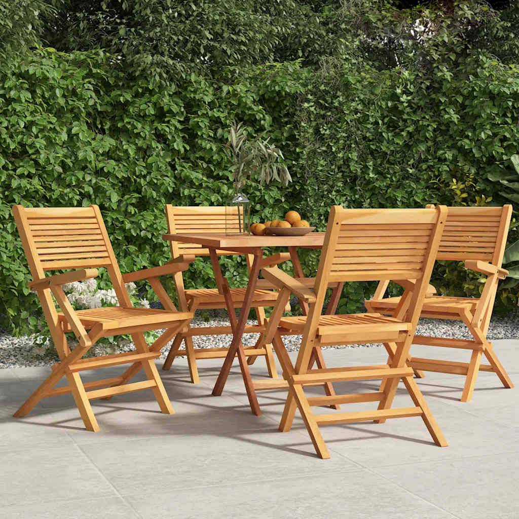 Folding Garden Chair | Set of 4 | Teak | Solid teak wood | Standard