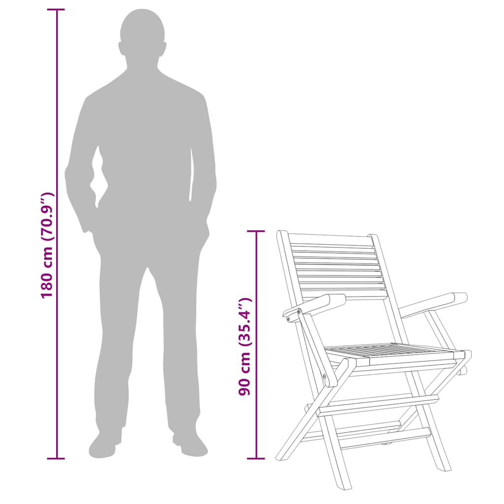 Folding Chairs 8 pcs 55x62x90 cm Solid Wood Teak