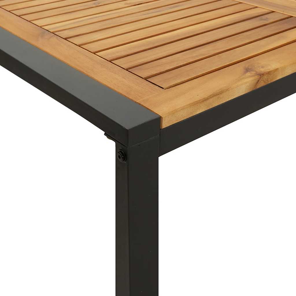 Garden Dining Set | Natural Wood and Black