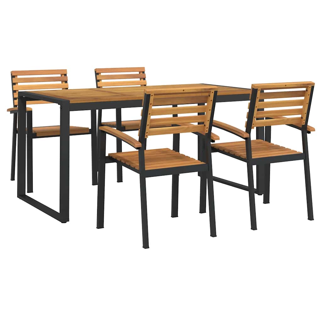 Garden Dining Set | Brown and Black