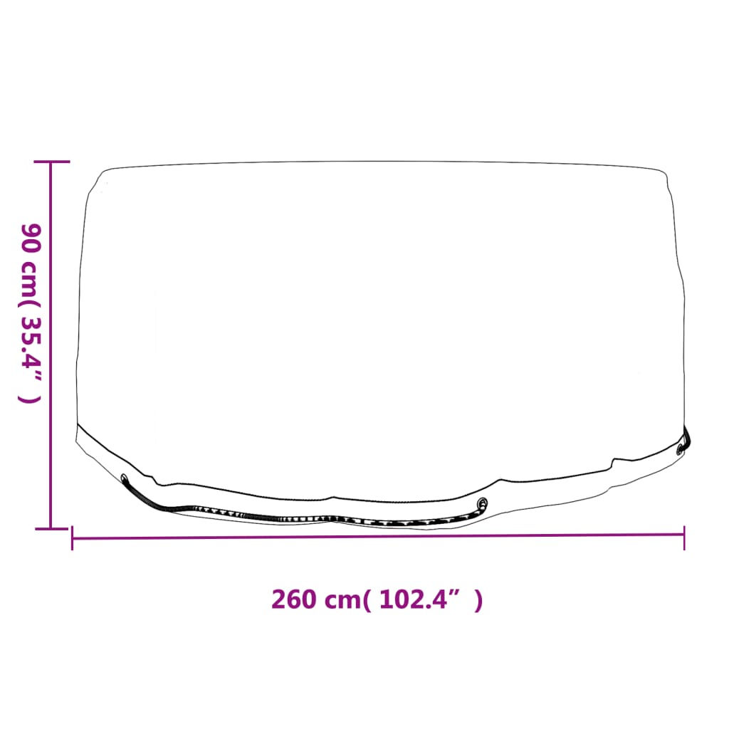 Garden Furniture Covers 2 pcs 10 Eyelets Ø260x90 cm Round