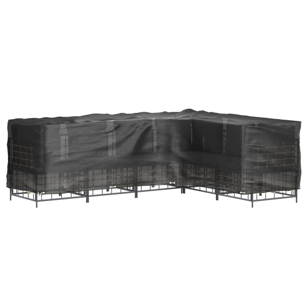 L-Shaped Garden Furniture Covers 2 pcs 16 Eyelets 260x210x80 cm