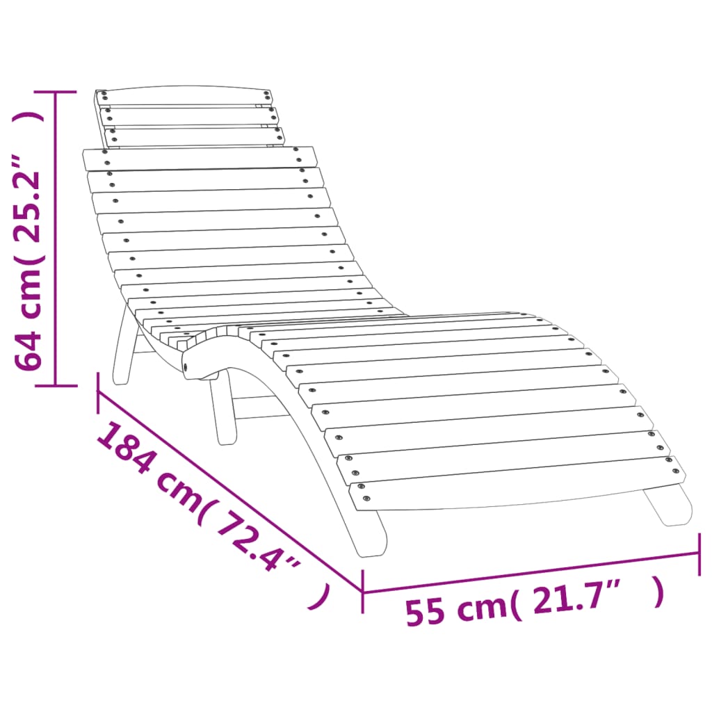 vidaXL Sun Loungers 2 pcs with Dark Grey Cushions Solid Wood Acacia