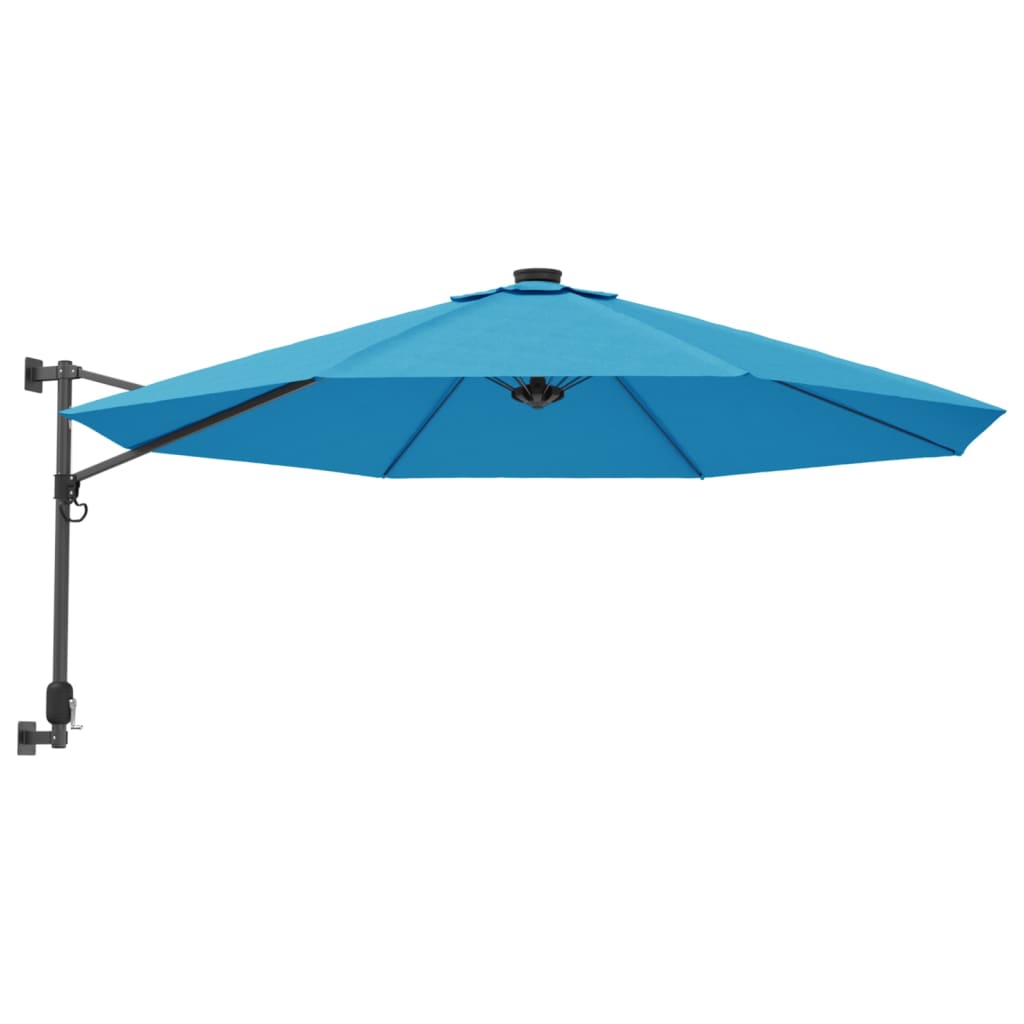 vidaXL Wall-mounted Parasol Sea Blue 290 cm