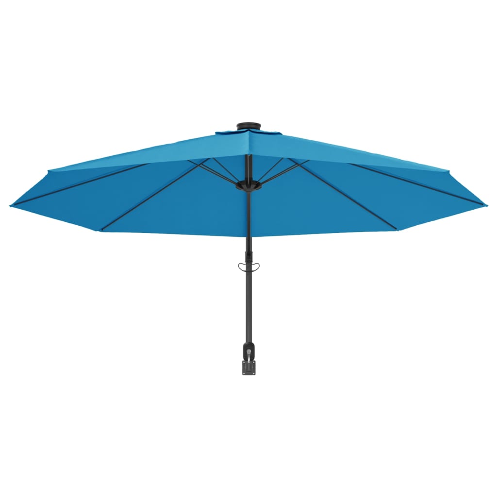 vidaXL Wall-mounted Parasol Sea Blue 290 cm