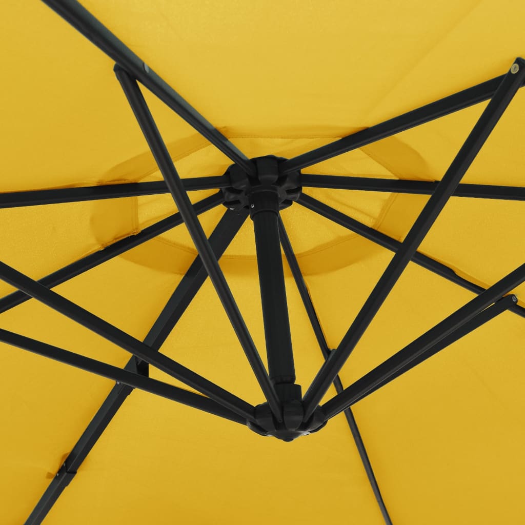 Wall-mounted Parasol Yellow 290 cm