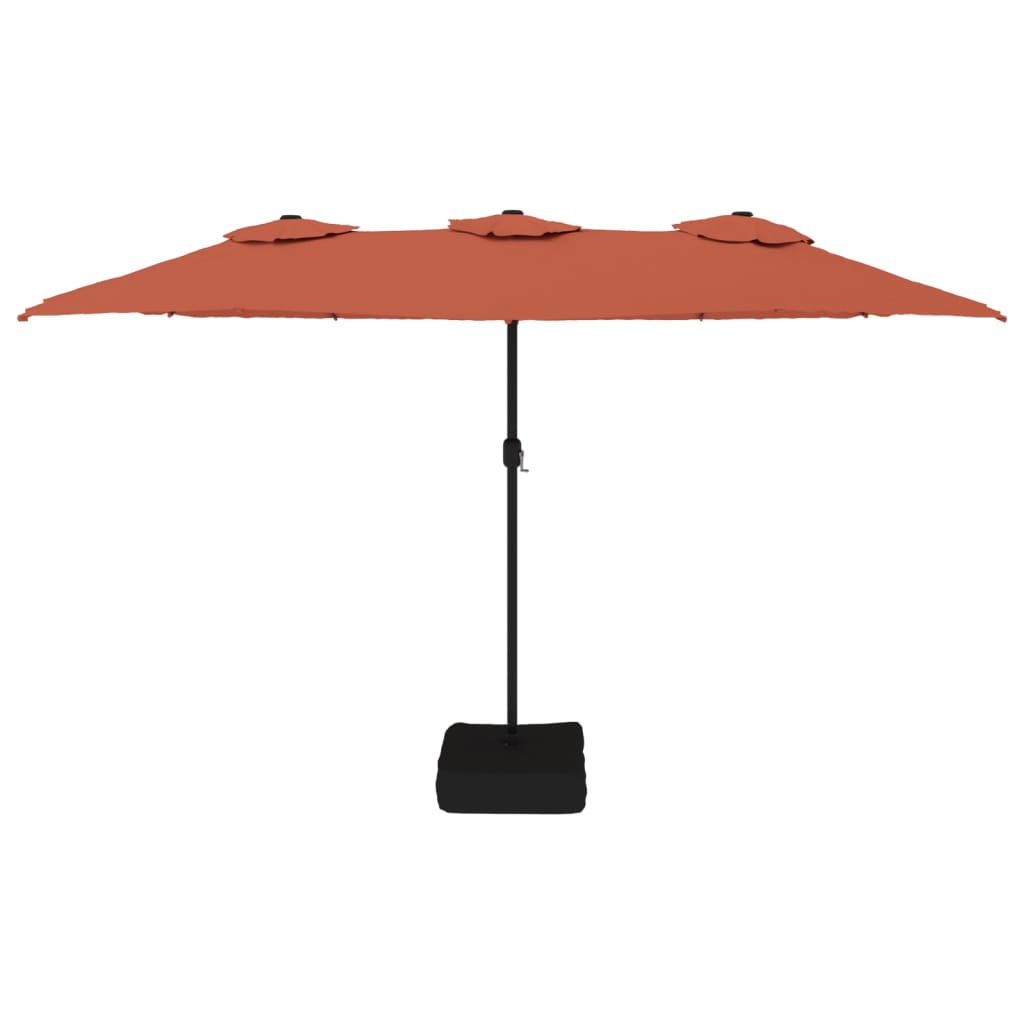 Garden Parasol | Terracotta, Dark Grey | Powder-coated iron, Polyester