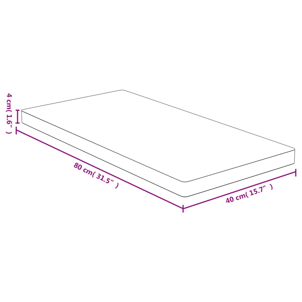 vidaXL Table Top 40x80x4 cm Bamboo