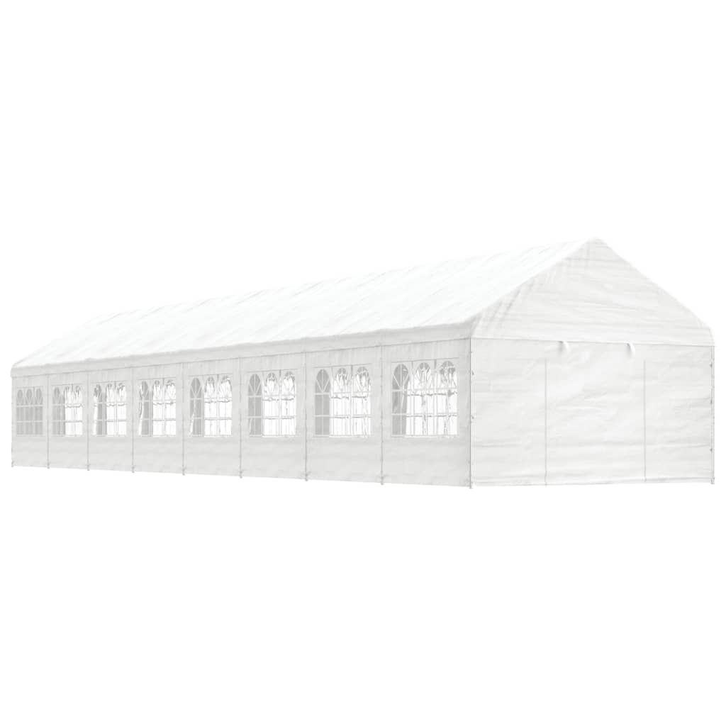 vidaXL Gazebo with Roof White 17.84x4.08x3.22 m Polyethylene