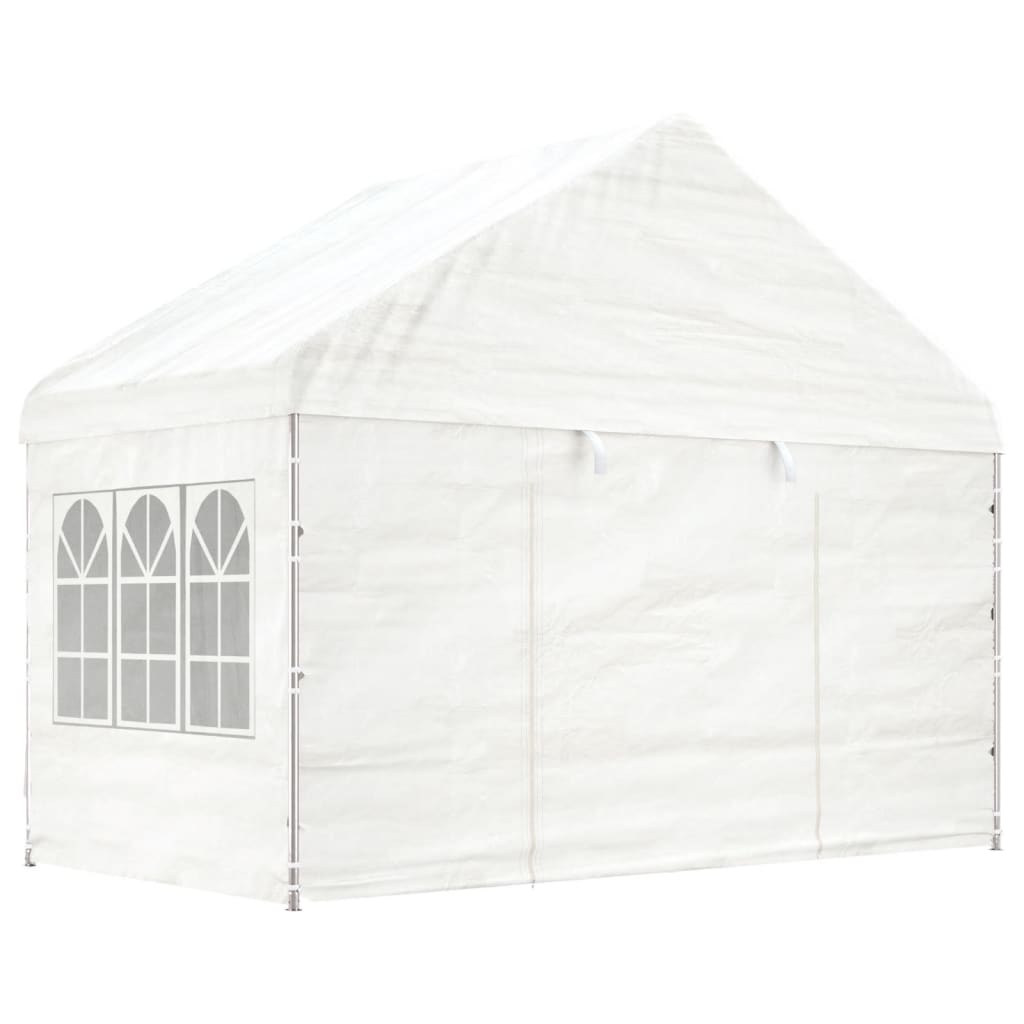 vidaXL Gazebo with Roof White 17.84x4.08x3.22 m Polyethylene