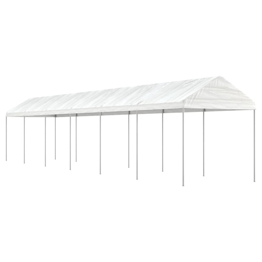 vidaXL Gazebo with Roof White 13.38x2.28x2.69 m Polyethylene