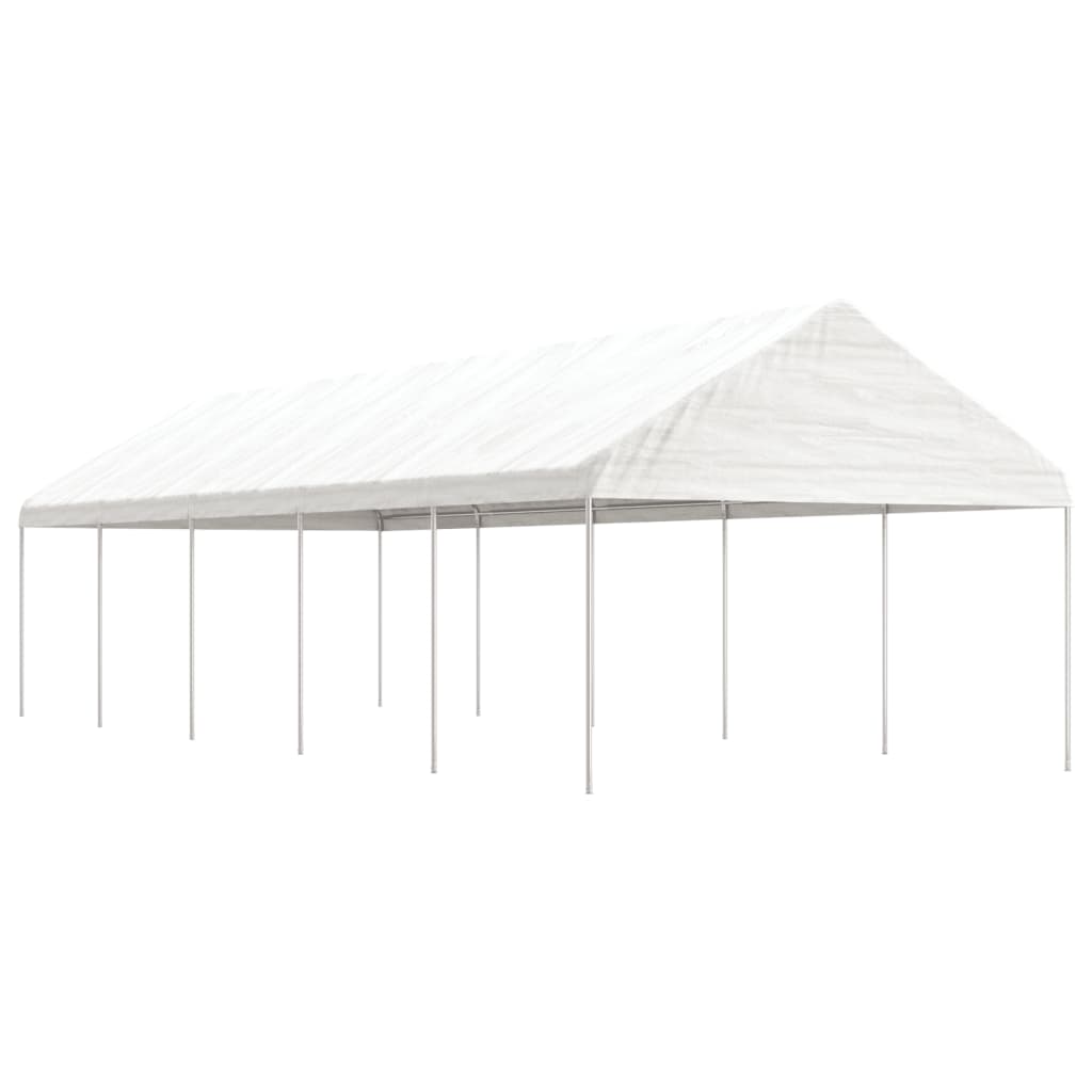 vidaXL Gazebo with Roof White 11.15x4.08x3.22 m Polyethylene