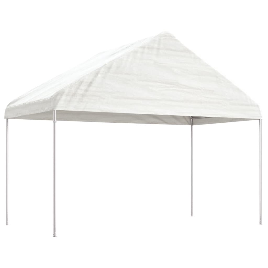 vidaXL Gazebo with Roof White 11.15x4.08x3.22 m Polyethylene