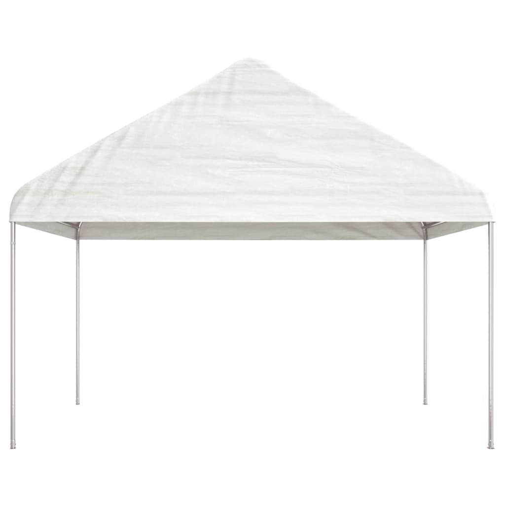 Gazebo With Roof | White | Polyethylene, galvanised steel | Large