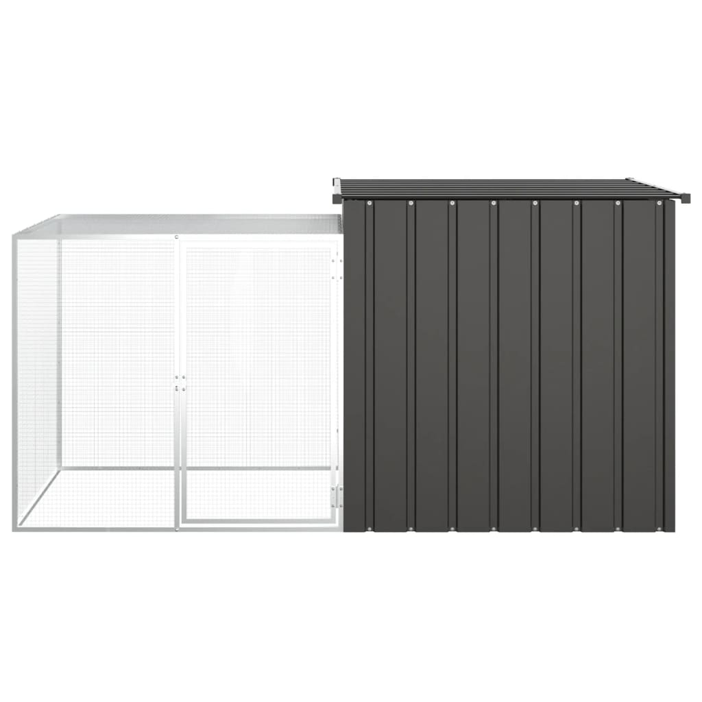 vidaXL Rabbit Cage Anthracite 200x91x100 cm Galvanised Steel