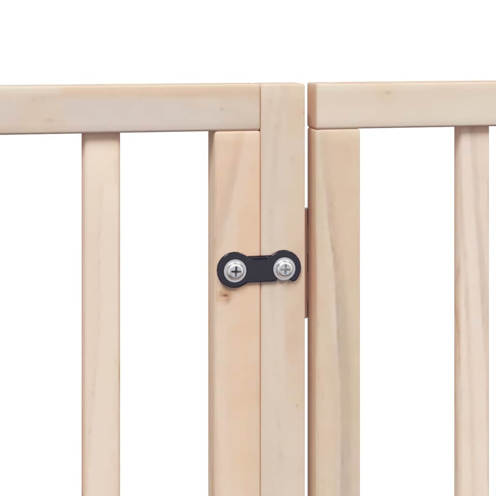 Dog Gate with Door Foldable 10 Panels 800 cm Poplar Wood