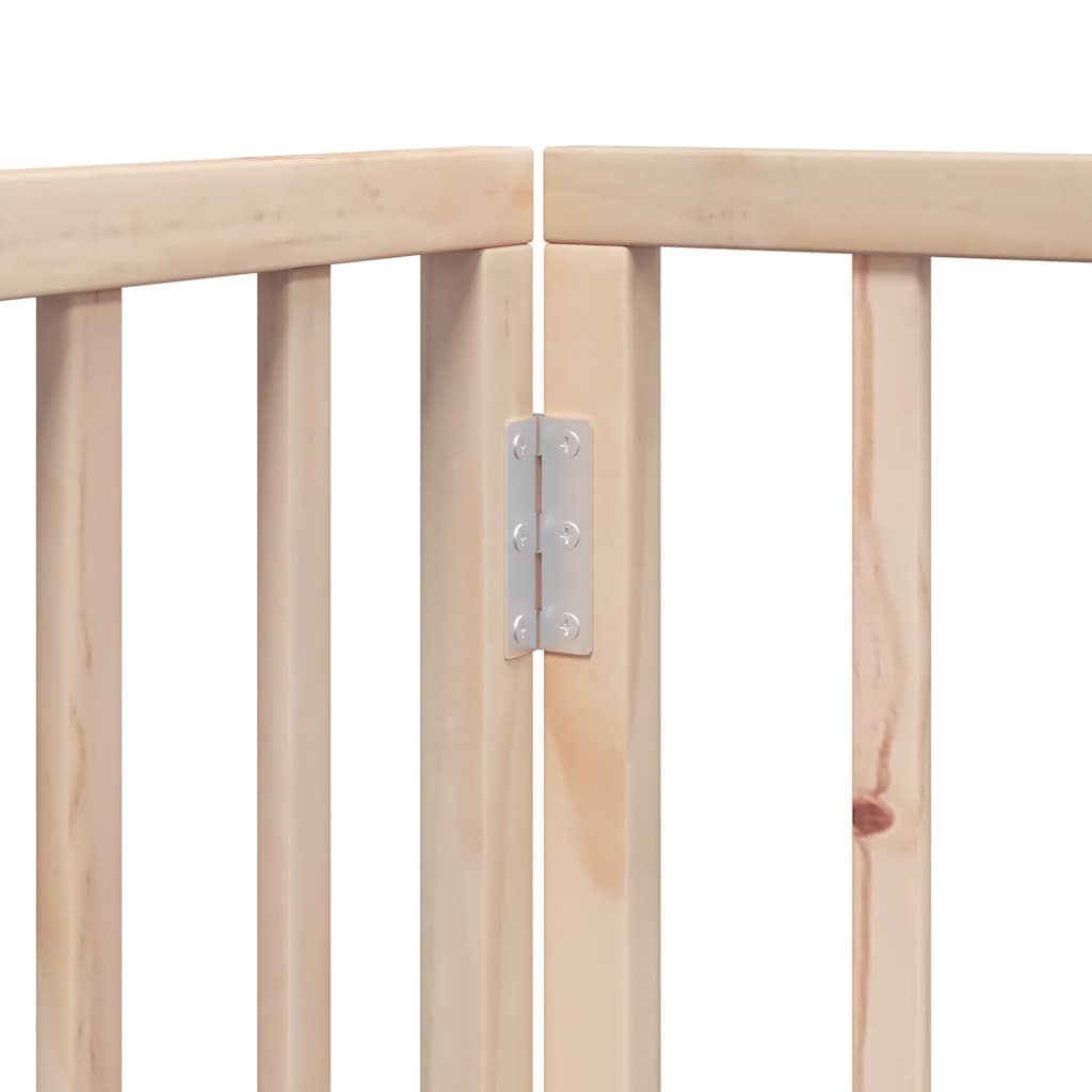Dog Gate with Door Foldable 10 Panels 800 cm Poplar Wood